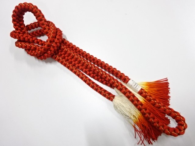 JAPANESE HAND-TIED OBIJIME CORD FOR FURISODE / UNUSED